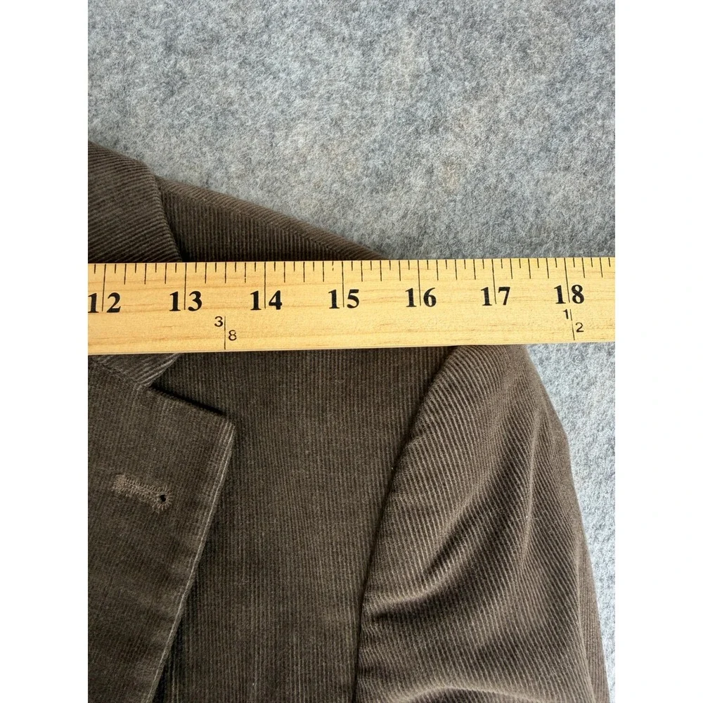 Vintage 90s Mens Corduroy Sport Coat Blazer Chocolate Brown Dark Academia Poet